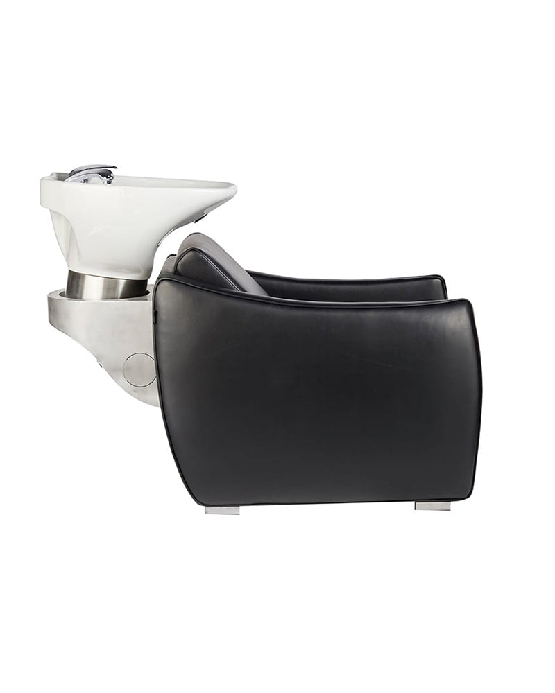 Hazel - Svart schamponeringsstol - Vit balja